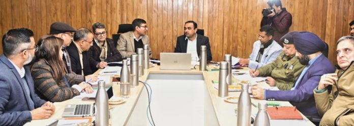 Divisional Commissioner Jammu chairing a meeting on Friday. Divisional Commissioner Jammu chairing a meeting on Friday.