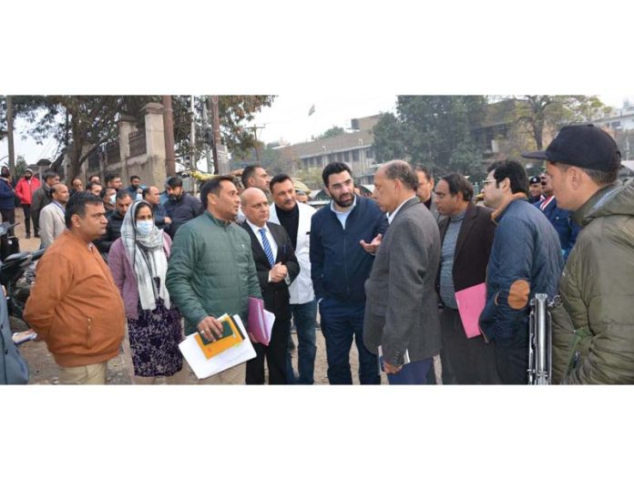 Secretary HME Dr Syed Abid Rasheed during visit to GMC on Wednesday.