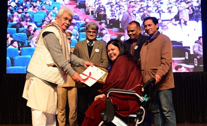 LG during National Voters’ Day celebration at Jammu.