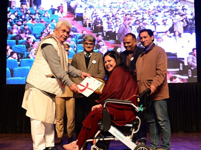 LG during National Voters’ Day celebration at Jammu.