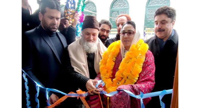 Chairperson J&K Waqf Board during the inaugration of developmental projects at Kanayar. Chairperson J&K Waqf Board during the inaugration of developmental projects at Kanayar.