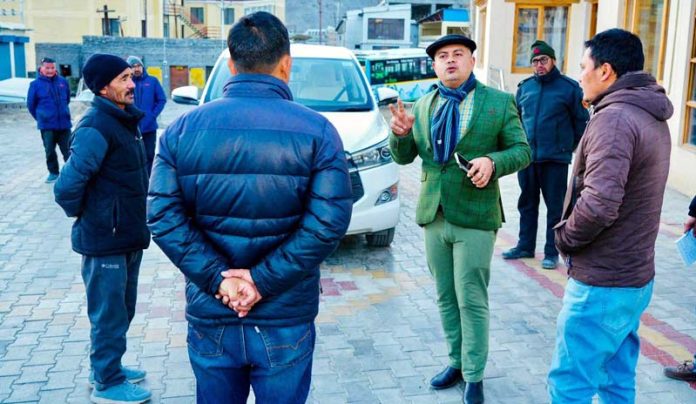 Secretary Transport Department, Union Territory of Ladakh, Amit Sharma, inspecting State Motor Garage in Ladakh on Wednesday. Secretary Transport Department, Union Territory of Ladakh, Amit Sharma, inspecting State Motor Garage in Ladakh on Wednesday.