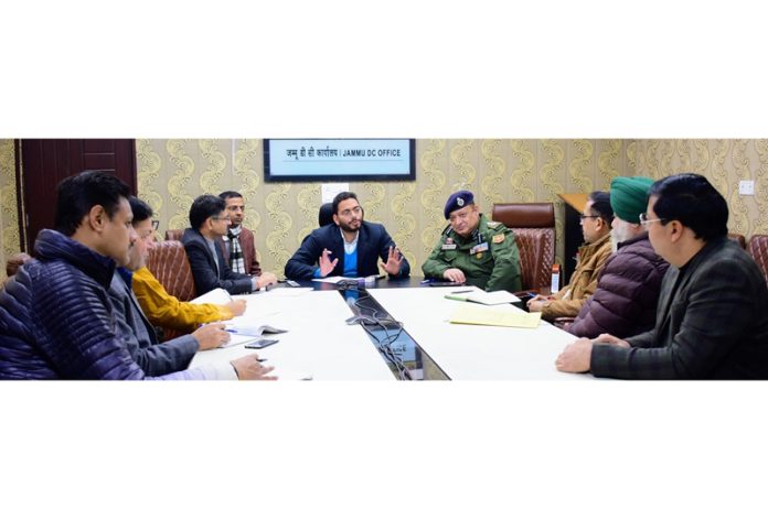 District Magistrate Sachin Kumar Vaishya chairing a meeting on Thursday. District Magistrate Sachin Kumar Vaishya chairing a meeting on Thursday.