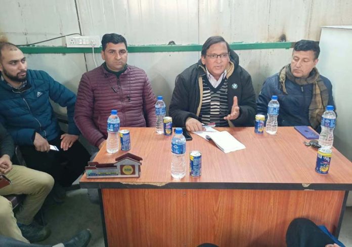 Regional PF Commissioner Rizwan Ud Din chairing a programme in Kishtwar on Monday. Regional PF Commissioner Rizwan Ud Din chairing a programme in Kishtwar on Monday.