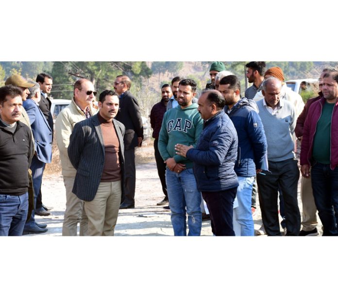 DC Rajouri during extensive tour of different areas on Sunday.