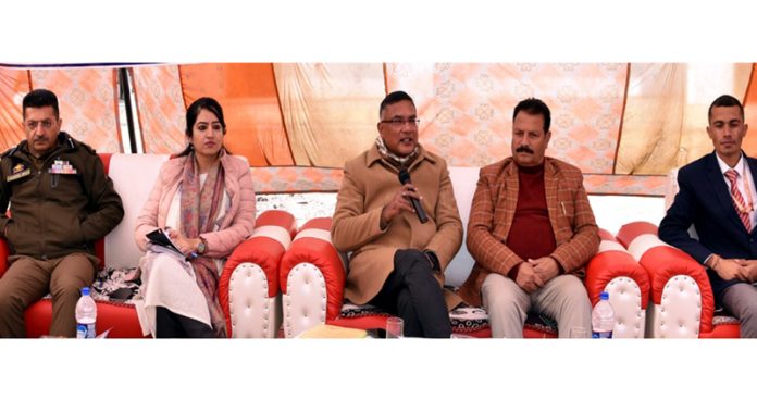 Principal Secretary Shailendra Kumar during public outreach camp.