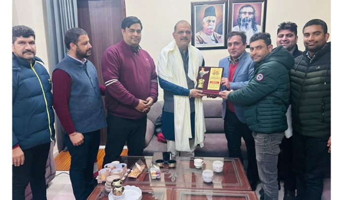 Rupesh Kumar, RSS Prant Pracharak, J&K releasing ‘Sthaniya Calendar 2024’ in Jammu on Wednesday. Rupesh Kumar, RSS Prant Pracharak, J&K releasing ‘Sthaniya Calendar 2024’ in Jammu on Wednesday.
