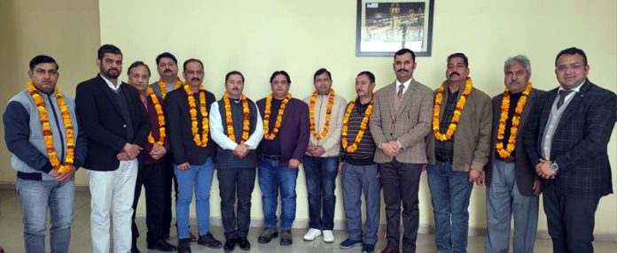 Newly elected team of PSA Samba posing for a group photograph.