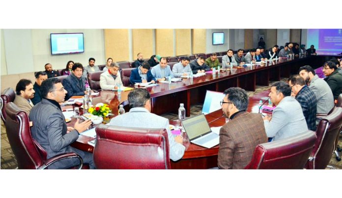 Secretary RDD Dr Shahid Iqbal Choudhary chairing a meeting on Saturday. Secretary RDD Dr Shahid Iqbal Choudhary chairing a meeting on Saturday.