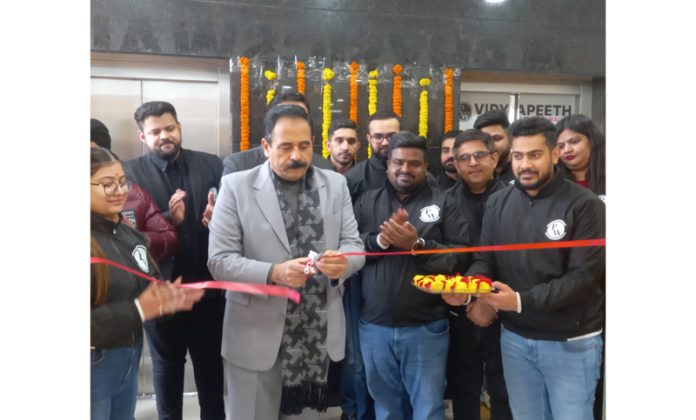 Dignitary inaugurating Physics Wallah offline Vidyapeeth Centre in Jammu on Sunday.