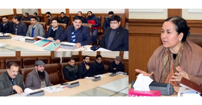 Secretary Information Department Rehana Batul chairing a meeting on Tuesday. Secretary Information Department Rehana Batul chairing a meeting on Tuesday.