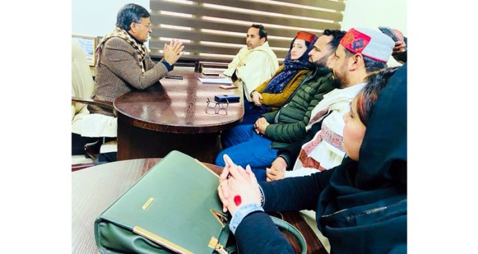 Vibodh Gupta addressing a meeting of senior leaders of BJP's ST Morcha.