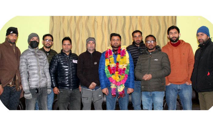 Newly elected office bearers of Young Journalists Association, Kupwara.