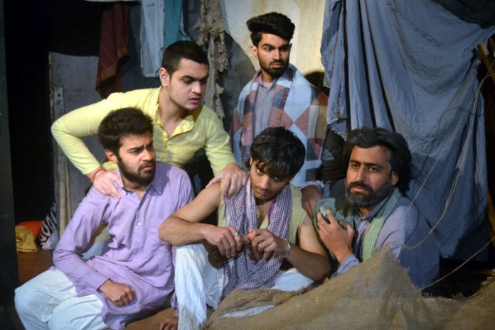 Artists performing in a play in Natrang's Sunday Theatre Series.