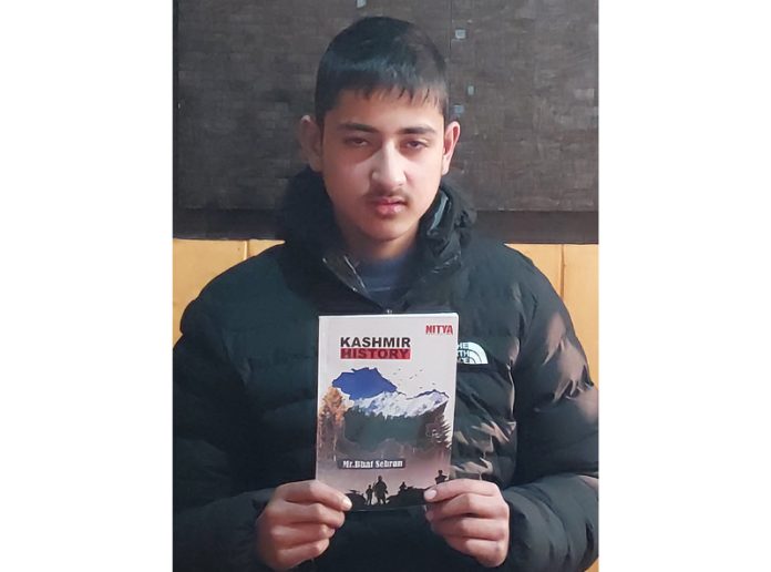 12-year-old boy from Ganderbal who has written his first book, titled “History of Kashmir” shedding light on the transformations the valley has undergone over the last three decades. 12-year-old boy from Ganderbal who has written his first book, titled “History of Kashmir” shedding light on the transformations the valley has undergone over the last three decades.
