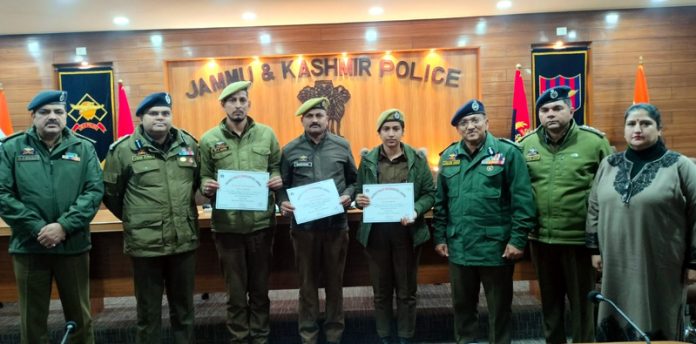 ADGP Jammu, Anand Jain, with police officers and officials who attended a training program in Jammu on Tuesday. ADGP Jammu, Anand Jain, with police officers and officials who attended a training program in Jammu on Tuesday.