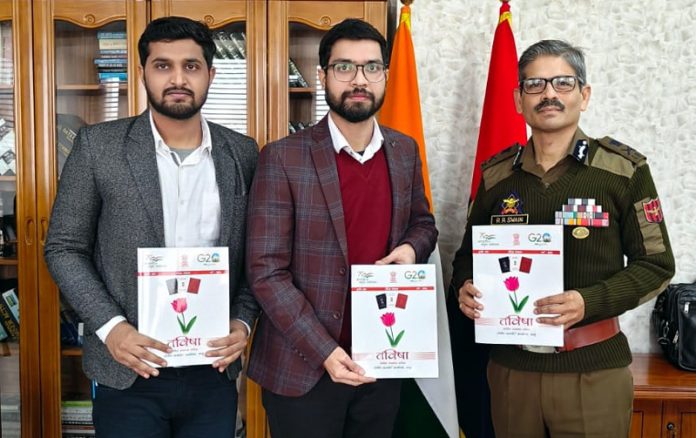 DGP, R.R Swain along with others releasing Hindi magazine 'Tavishi' in Jammu on Tuesday. DGP, R.R Swain along with others releasing Hindi magazine 'Tavishi' in Jammu on Tuesday.