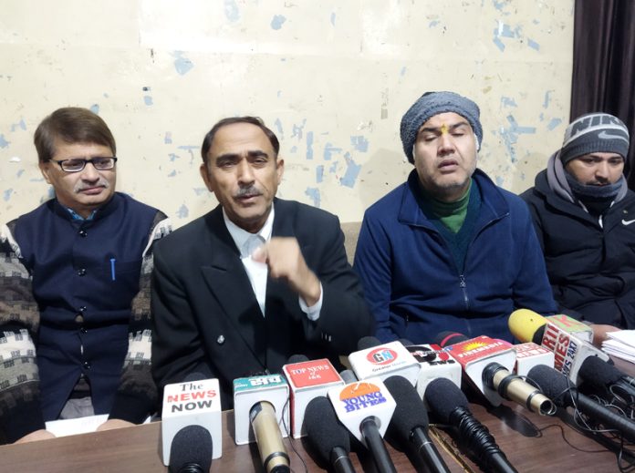 JTC, SKF representatives at a press conference at Jammu on Monday. -Excelsior/Rakesh JTC, SKF representatives at a press conference at Jammu on Monday. -Excelsior/Rakesh