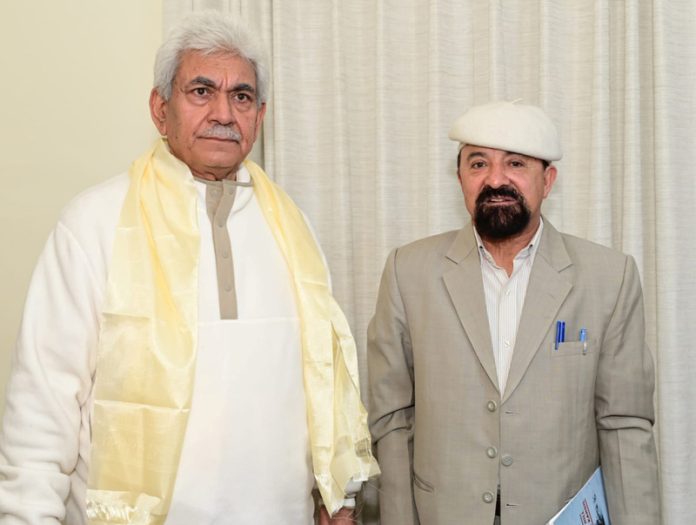 Chairman LAHDC Kargil meeting LG on Monday. Chairman LAHDC Kargil meeting LG on Monday.