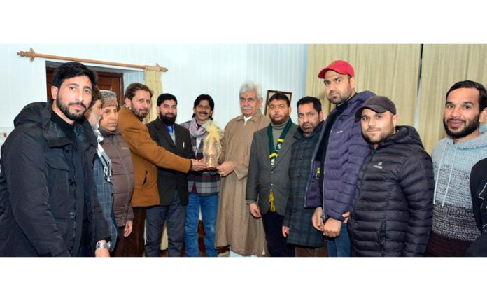 Delegation of Jammu Kashmir Other Backward Classes Welfare Association meeting Lt Governor.
