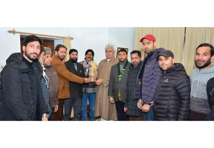 Delegation of Jammu Kashmir Other Backward Classes Welfare Association meeting Lt Governor. Delegation of Jammu Kashmir Other Backward Classes Welfare Association meeting Lt Governor.