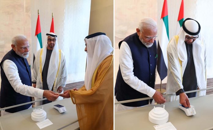Modi, Nahyan Launch RuPay Card At Abu Dabhi