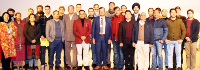 SMVDU Vice-Chancellor with Deans and coordinators of National Open Day event.