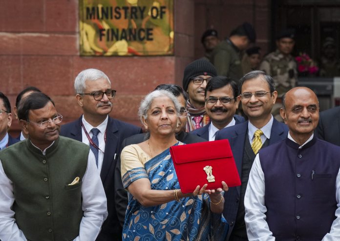 Interim Budget 2024: Sitharaman at Finance Ministry