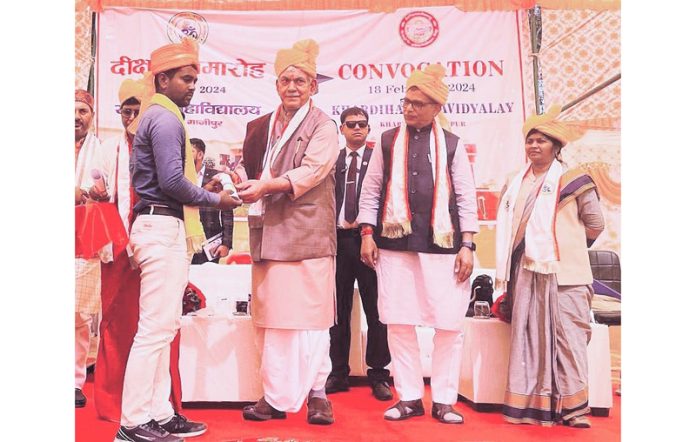 LG Manoj Sinha during the Convocation Ceremony at Ghazipur. LG Manoj Sinha during the Convocation Ceremony at Ghazipur.