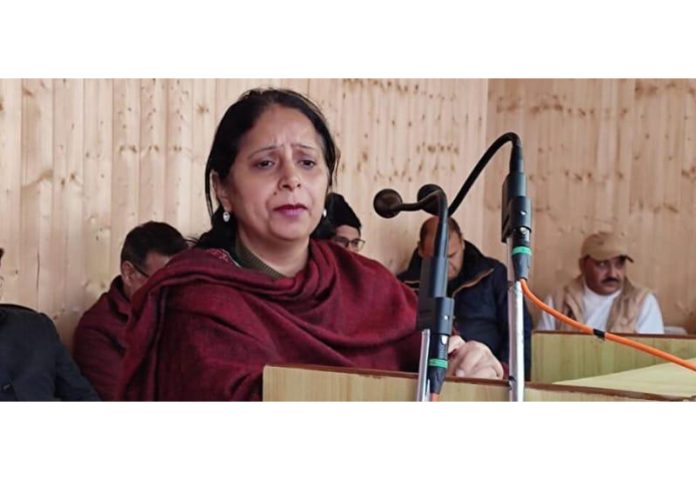 Commissioner Secretary Housing and Urban Development Department Mandeep Kour at a public darbar at Sanasar Commissioner Secretary Housing and Urban Development Department Mandeep Kour at a public darbar at Sanasar