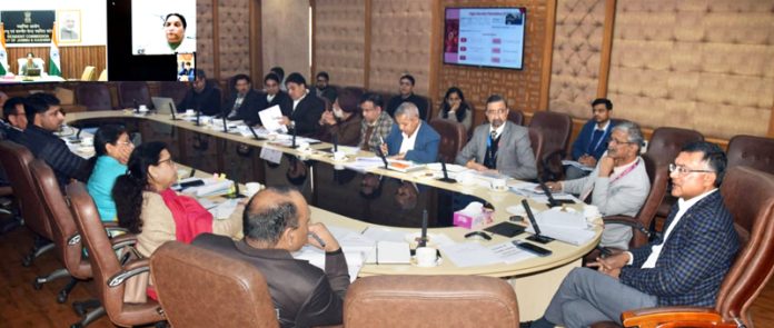 Principal Secretary Agriculture Production Department Shailendra Kumar chairing a meeting on Monday. Principal Secretary Agriculture Production Department Shailendra Kumar chairing a meeting on Monday.