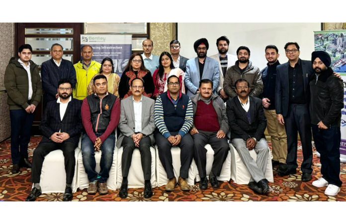 Engineers from various Government Departments of Jammu & Kashmir posing during a workshop held in Jammu on Monday.