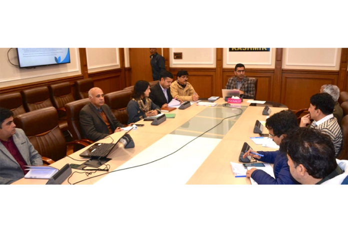 Dr Shahid Iqbal Choudhary chairing a review meeting on Monday. Dr Shahid Iqbal Choudhary chairing a review meeting on Monday.