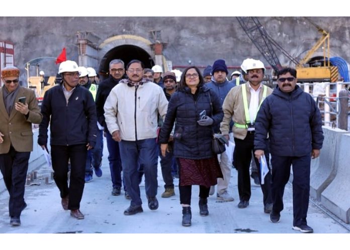 Jaya Varma Sinha, Chairman and Chief Executive Officer, Railway Board during visit to USBRL Project in J&K on Saturday. Jaya Varma Sinha, Chairman and Chief Executive Officer, Railway Board during visit to USBRL Project in J&K on Saturday.