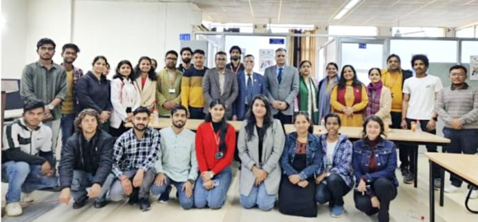 Pramod Jain and Shailendra Singh at interaction session by CUJ book club.