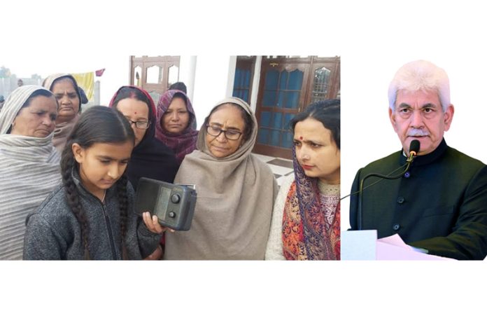 LG Manoj Sinha during ‘Awam Ki Awaaz’ address on Sunday. LG Manoj Sinha during ‘Awam Ki Awaaz’ address on Sunday.