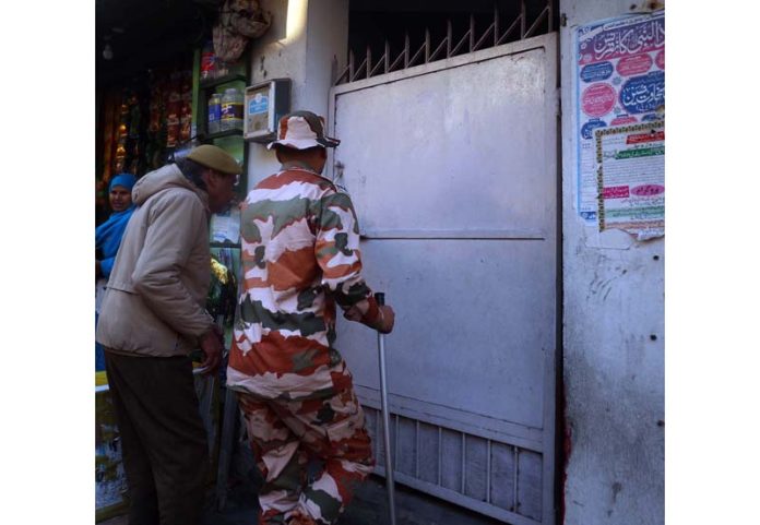 Security personnel during raid at a house by the NIA on Saturday. Security personnel during raid at a house by the NIA on Saturday.