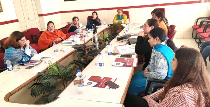 Faculty members of different Colleges participating in a session for promoting gender equality in higher education institutions at MIER.