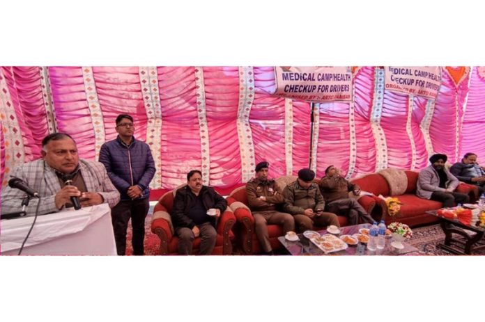 Officers at the health check-up camp in Ramban on Saturday.