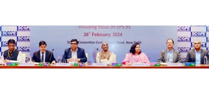 Dignitaries during SCOPE organized EPFO interactive session with PSEs.