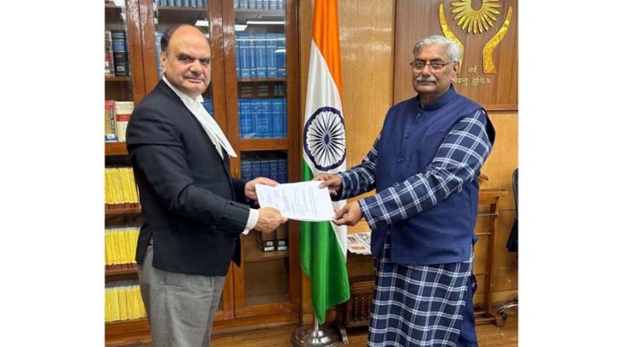 Ashok Bhan during his meeting with NHRC Chairman, Arun Mishra on Thursday. Ashok Bhan during his meeting with NHRC Chairman, Arun Mishra on Thursday.