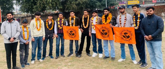 Newly appointed ABVP office bearers for Talab Tillo Nagar. Newly appointed ABVP office bearers for Talab Tillo Nagar.