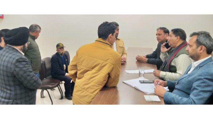 BJP senior leader and former Minister, Sat Sharma listening public grievances at Jammu on Wednesday. BJP senior leader and former Minister, Sat Sharma listening public grievances at Jammu on Wednesday.