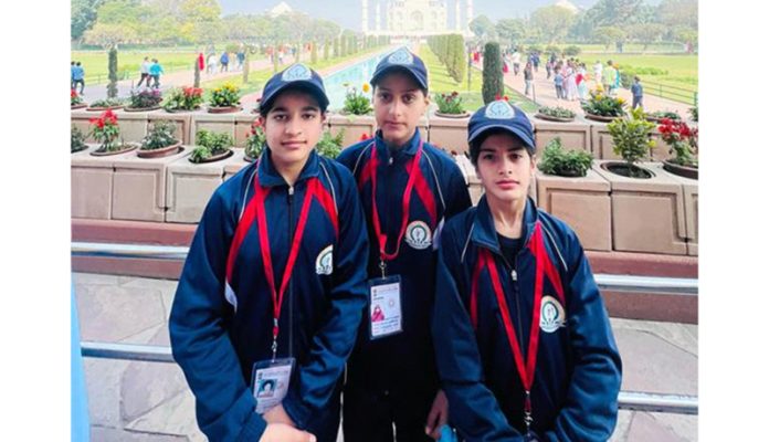 Specially abled children during their visit to Taj Mahal at Agra.