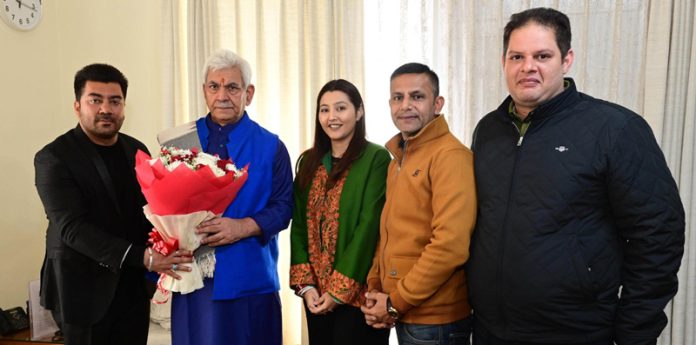 Lt Governor Manoj Sinha meeting with delegation of Traders Association Trikuta Nagar Jammu. Lt Governor Manoj Sinha meeting with delegation of Traders Association Trikuta Nagar Jammu.
