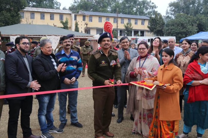 DGP RR Swain inaugurating a free health check-up camp in Jammu on Saturday.