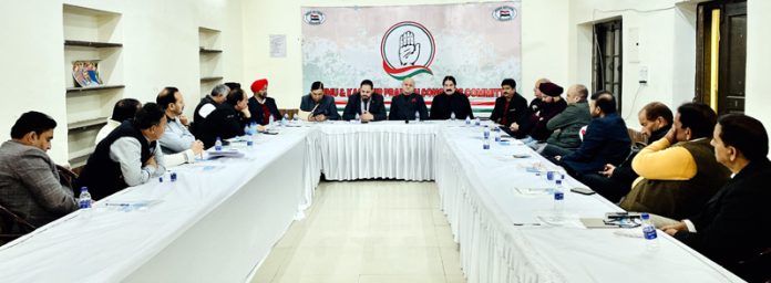 Cong campaign committee meeting being held in Jammu on Thursday.
