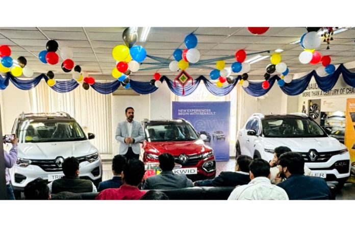 Dignitaries at Renault Jammu during the launching of MY 24 variants of the vehicle. Dignitaries at Renault Jammu during the launching of MY 24 variants of the vehicle.