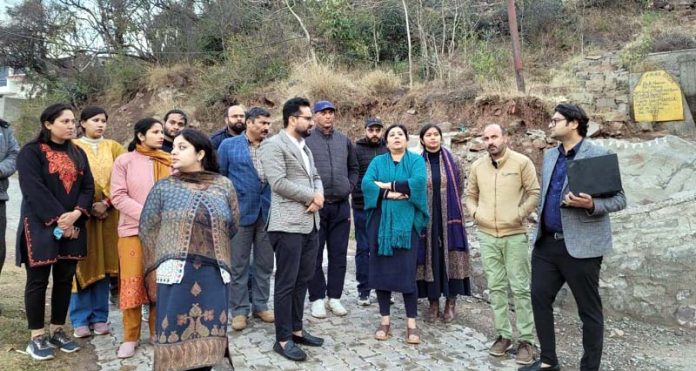 DG Rural Sanitation, Anoo Malhotra interacting with officers during Udhampur visit.