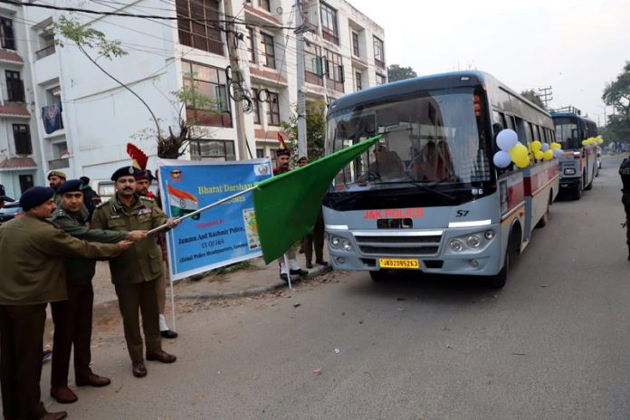 Shridhar Patil, DIG DKR range flagging off Bharat Darshan tour from Gulshan Ground Jammu. Shridhar Patil, DIG DKR range flagging off Bharat Darshan tour from Gulshan Ground Jammu.
